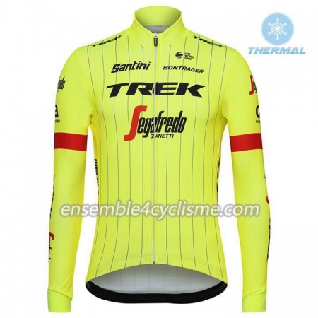 Maillot Cyclisme 2018 Trek-Segafredo Hiver Thermal Fleece N002